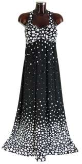 New MontyQ Evening Maxi Dress Black & White Summer Party Cocktail Gown 