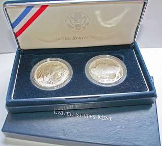 2001 SMITHSONIAN AMERICAN BUFFALO SILVER COMMEMORATIVE COINS PROOF 