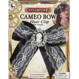 SteamPunk Cosplay Victorian Cameo Bow Hair Clip, NEW  