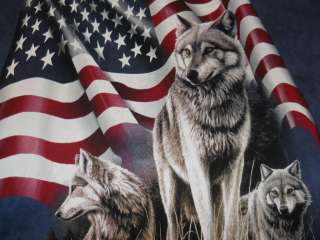 WHITE WOLVES WOLF AMERICAN FLAG TYE DYE BLUE THE MOUNTAIN t shirt XL 