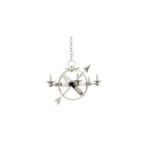 Studio Eric Cohler Armillary Sphere Chandelier in Polished Nickel by 