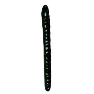 Slim Jim 17 inch Veined Double Dong   Black