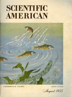 1955 Scientific American Magazine Experimental Salmon  