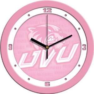  Utah Valley State Wolverines NCAA 12In Pink Wall Clock 