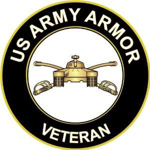  Six Pack of 3.8 US Army Armor Veteran Decal Sticker 