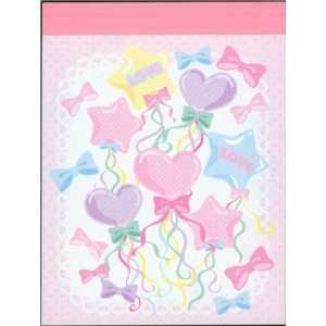  pink heart stars balloons mini Memo Pad Toys & Games