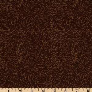  45 Wide Tribute To Vincent Tiny Swirls Brown Fabric By 