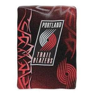 Portland Trail Blazers NBA Royal Plush Raschel Blanket (800 Series 