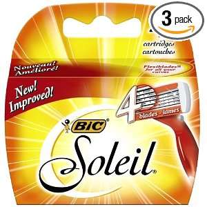  Bic Soleil System Refill Cartridge, 4 Count (Pack of 3 