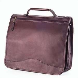  Clava Leather 1155CAFE Vachetta Expandable Laptop Briefcase 