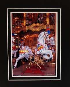 Carousel PARIS France horse MERRY GO ROUND art FRAMED  