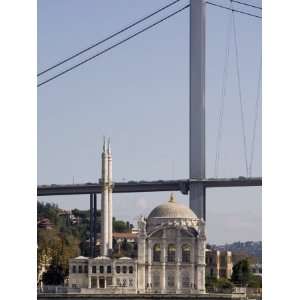 Ortakoy Mosque and Bogazici Bridge, Istanbul, Turkey, Europe Stretched 