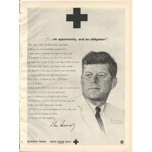  Red Cross Advertisement Norman Rockwell J F Kennedy 