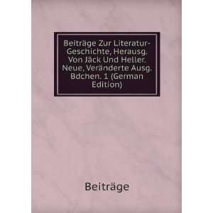   Heller. Neue, VerÃ¤nderte Ausg. Bdchen. 1 (German Edition) BeitrÃ