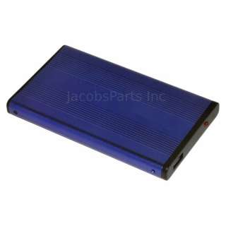 Blue USB 2.0 SATA Hard Drive Disk Enclosure Case  