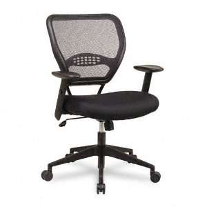 SPACE Products   SPACE   Air Grid Mid Back Swivel Chair, Black, 20 1/2 
