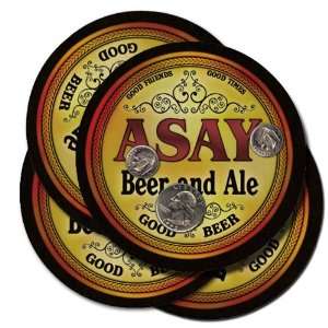  ASAY Family Name Beer & Ale Coasters 