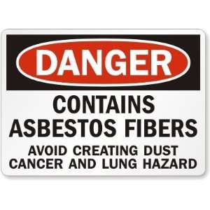  Danger Contains Asbestos Fibers Avoid Creating Dust 