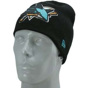  New Era San Jose Sharks Black Big One Solid Knit Beanie 