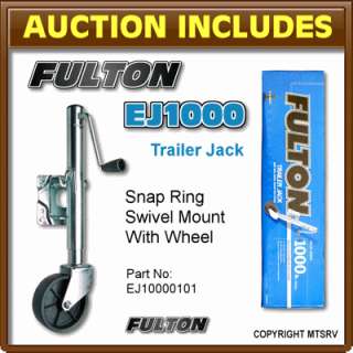 Fulton 1000 LB Swivel Trailer Tongue Jack w/ Poly Wheel  