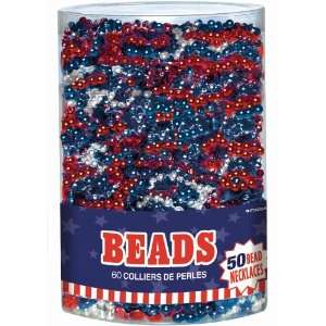  Patriotic Metallic Beads (50 per package) Toys & Games