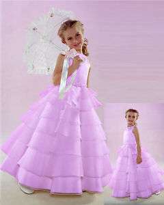 NWT New Flower Girl Lilac Wedding Party Dress Size 4T  