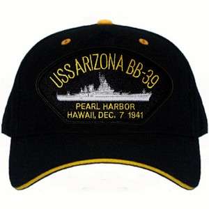 NAVY BATTLESHIP USS ARIZONA BB 39 Ball Cap Hat FREE SHP  
