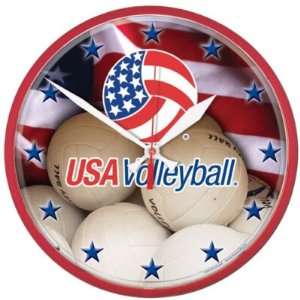  Usa Volleyball Official Logo 13 Wall Clock Sports 