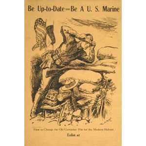  Be Up to date   Be a US Marine 24X36 Giclee Paper