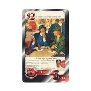   Card Coca Cola 96 $2. WWII Woman Have A Coke (1944) Coke Card #8