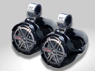 AERIAL WAKEBOARD TOWER SPEAKERS JL AUDIO MX650 PPG BLACK FIBERGLASS 