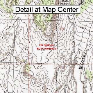  USGS Topographic Quadrangle Map   Elk Springs, Colorado 