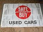 New Safe Buy Used Cars Flag Dealer Only Banner 2 1/2 x 3 1/2