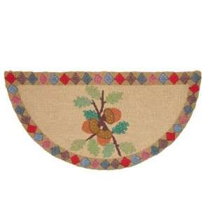   Acres Of Acorns Fire Place Rug 36 Half Circle