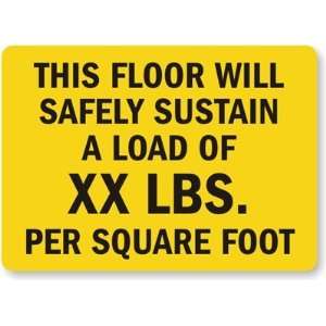  of ___ Lbs. Per Square Foot Plastic Sign, 14 x 10