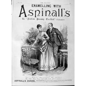  1889 Advertisement AspinallS Enamel London Lady Man