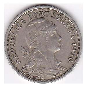  1966 Portugal 50 Centavos Coin 