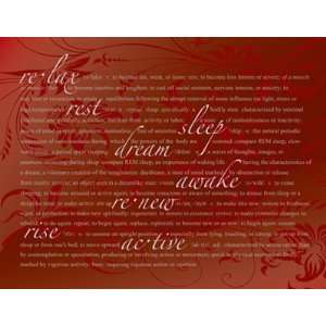  Restful Red Wall Mural