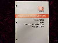 Wil Rich 4153 Field Cultivator Operators Manual  