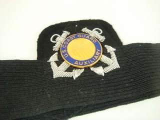 Vintage US Coast Guard Auxiliary Hat Cap Band Badge  