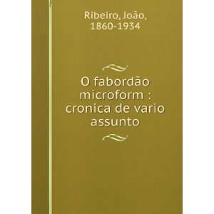    cronica de vario assunto JoÃ£o, 1860 1934 Ribeiro Books