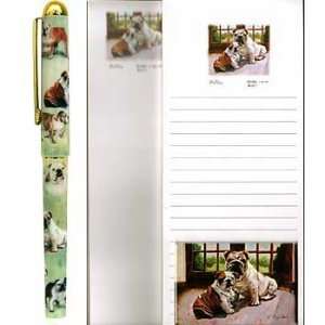English Bulldog Pen and Stationery Gift Pack