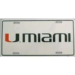  University of Miami Hurricanes LICENSE PLATES Plate Tag 