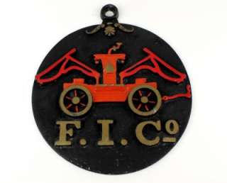   1950s Cast Iron Firemans Insurance Company Mark Plaque Product Image