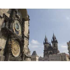 Astronomical Clock, and Church of Our Lady before Tyn, Old Town Square 