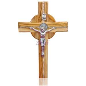  St Benedict Cross With Pewter Crucifix 