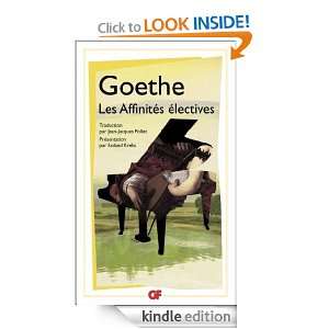 Les Affinités électives (French Edition) Goethe  Kindle 