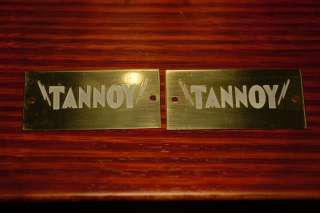 TANNOY BADGE PAIR FOR TANNOY SPEAKER BOX Brass BEAUTIFU  