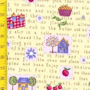  45 Wide Apple Pie Recipes Yellow Fabric By The Yard 