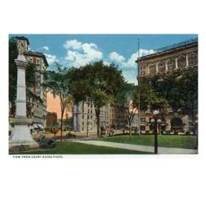 Binghamton, New York, View from the Court House Steps Giclee Poster 